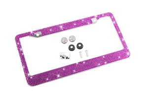 Cadre de plaque d'immatriculation de voiture Bling