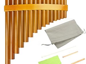 15 Pipes Brown Pan Flute G Key