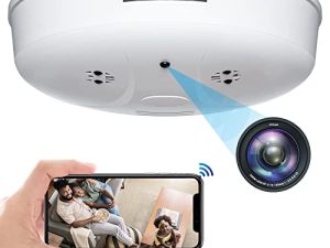 Obdeprlone Caméra Cachée Détecteur de Fumée WiFi