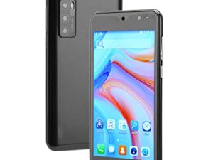 Téléphone portable débloqué noir de 5 pouces