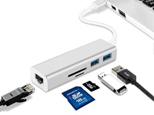 Adaptateur USB C vers Ethernet avec 2