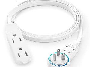 Maximm Cable Rallonge/fil plat rotatif à 360°