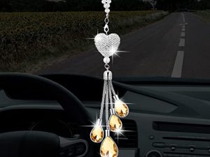 Frienda Bling Heart Diamond Accessoires de voiture
