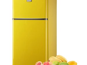 WANAI Réfrigérateur Compact 3.2 Cu.Ft Retro Double