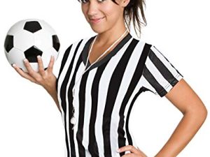 ChinFun Maillot d'arbitre officiel à rayures noires