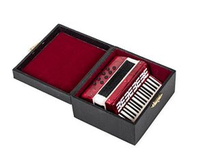 Broadway Gift Accordéon Miniature Réplique Bordeaux 3