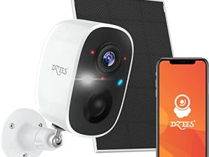 Dzees Caméra de sécurité à énergie solaire