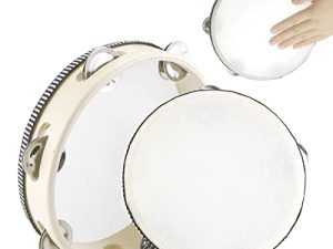 YG_Oline Lot de 2 Tambourins en Bois