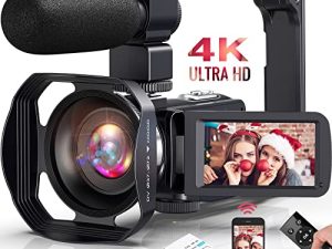 Caméra vidéo Caméscope 4K 60FPS HD 48MP