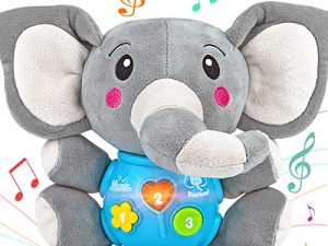 Aitbay Peluche Éléphant Musique Bébé Jouets 0