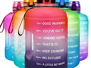 Bouteille d'eau QuiFit Motivational Gallon - avec