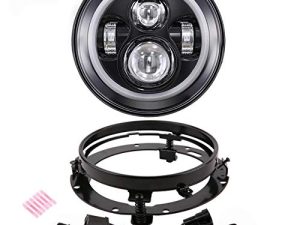 Z-OFFROAD Phare LED Halo 7 pouces Noir