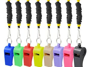 AMBITIONJUMP Sifflets en plastique avec lanière