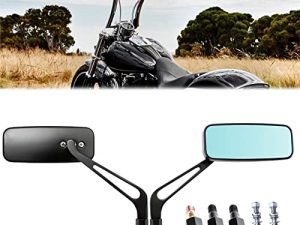 Rétroviseurs de guidon Rectangle de moto noir