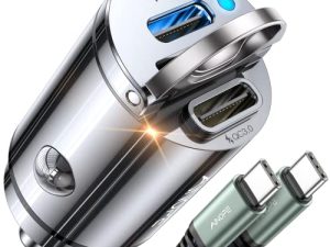Chargeur de voiture USB C Charge rapide