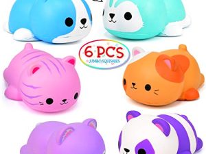6PCS Jumbo Squishies Slow Rising Squishies Animal