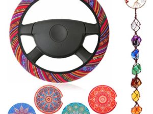 Ensemble d'accessoires de voiture Mandala 6 pièces