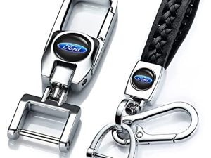 Porte-clés de voiture en cuir à mémoire