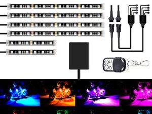 8Pcs Kits d'éclairage LED pour moto Bandes
