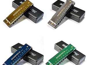 YOKSAS 4PCS Harmonicas Key of C 10