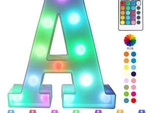 Pooqla Lettres de chapiteau LED colorées avec