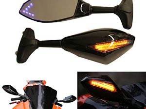 Rétroviseurs de moto avec clignotants LED compatibles