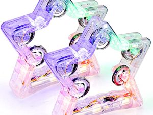 Facmogu Lot de 2 Tambourins Lumineux avec
