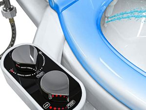 Fixation de bidet arrière transparente pour toilettes