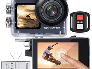 Caméra d'action Exprotrek 4K avec écran tactile
