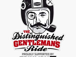 The Gentleman Drives A Triumph Motorcycle Sticker