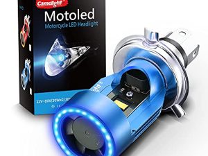 Camelight Phares de moto LED H4/HS1 Hi/Lo