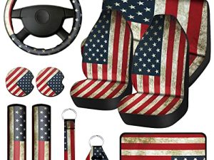 15 PCS Patriotique Drapeau Américain Bois Crâne