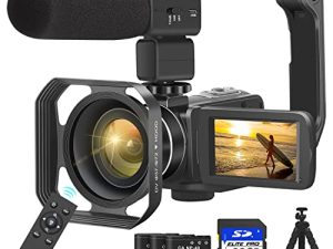 KOMERY Caméscope Caméra Vidéo 4K 56MP UHD