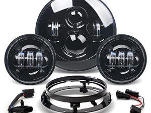 Tugwuetlwu Kit phares antibrouillard LED 7" 4