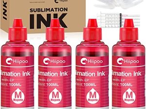 Hiipoo Sublimation Bouteilles d'encre rechargeables Fonctionne avec
