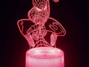 mazumi8 Spiderman Cadeau Veilleuse pour Enfants -