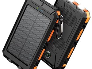 Feeke Solar-Charger-Power-Bank - Chargeur Portable 36800 mAh