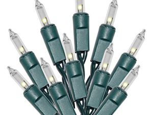 Lumières de Noël transparentes fil vert