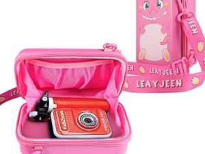 Leayjeen Étui pour appareil photo rose pour
