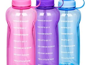 Grande bouteille d'eau motivante de 64 oz