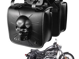 YHTIMIOX Sacoches de selle 3D Skull pour