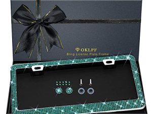 Cadre de plaque d'immatriculation Bling pour femme