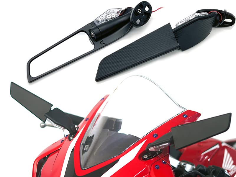 Rétroviseurs de moto en aluminium avec clignotants