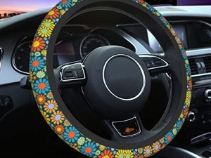Fleur abstraite Hippie couverture de volant universel