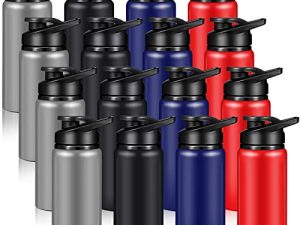 Lot de 16 bouteilles d'eau en aluminium