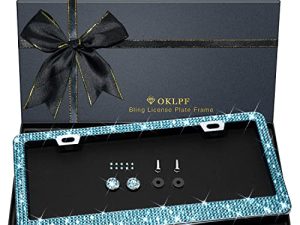 Cadre de plaque d'immatriculation Bling pour femme