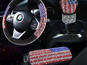 TZARROT Ensemble d'accessoires de voiture strass Bling