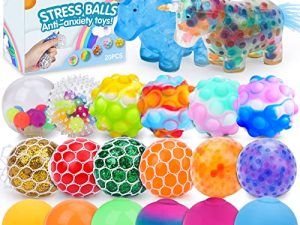 Besnel Lot de 20 balles anti-stress sensorielles