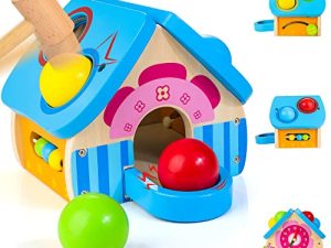 HELLOWOOD Jouets Montessori en bois 4 en