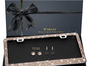 Cadre de plaque d'immatriculation Bling pour femme